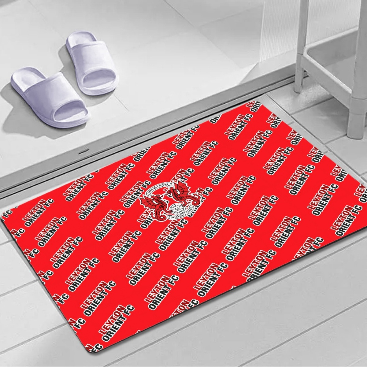 Leyton Orient FC Door Mat Floor Mat Bath Mat - Orient Football Club Medley Monogram Wordmark