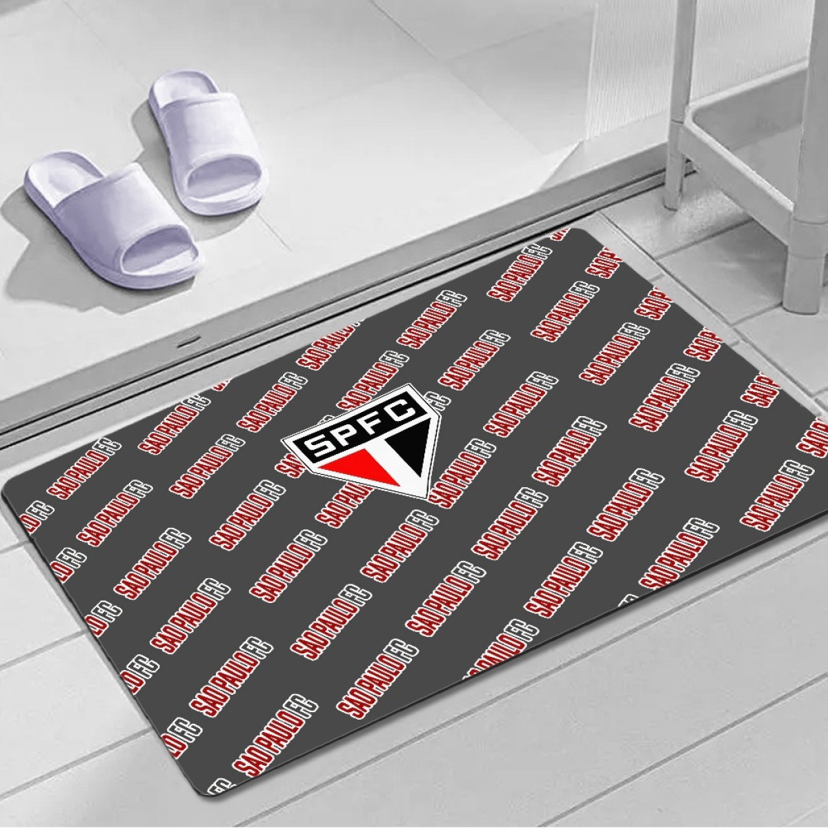 Sao Paulo FC Door Mat Floor Mat Bath Mat - Sao Paulo FC Football Club Medley Monogram Wordmark
