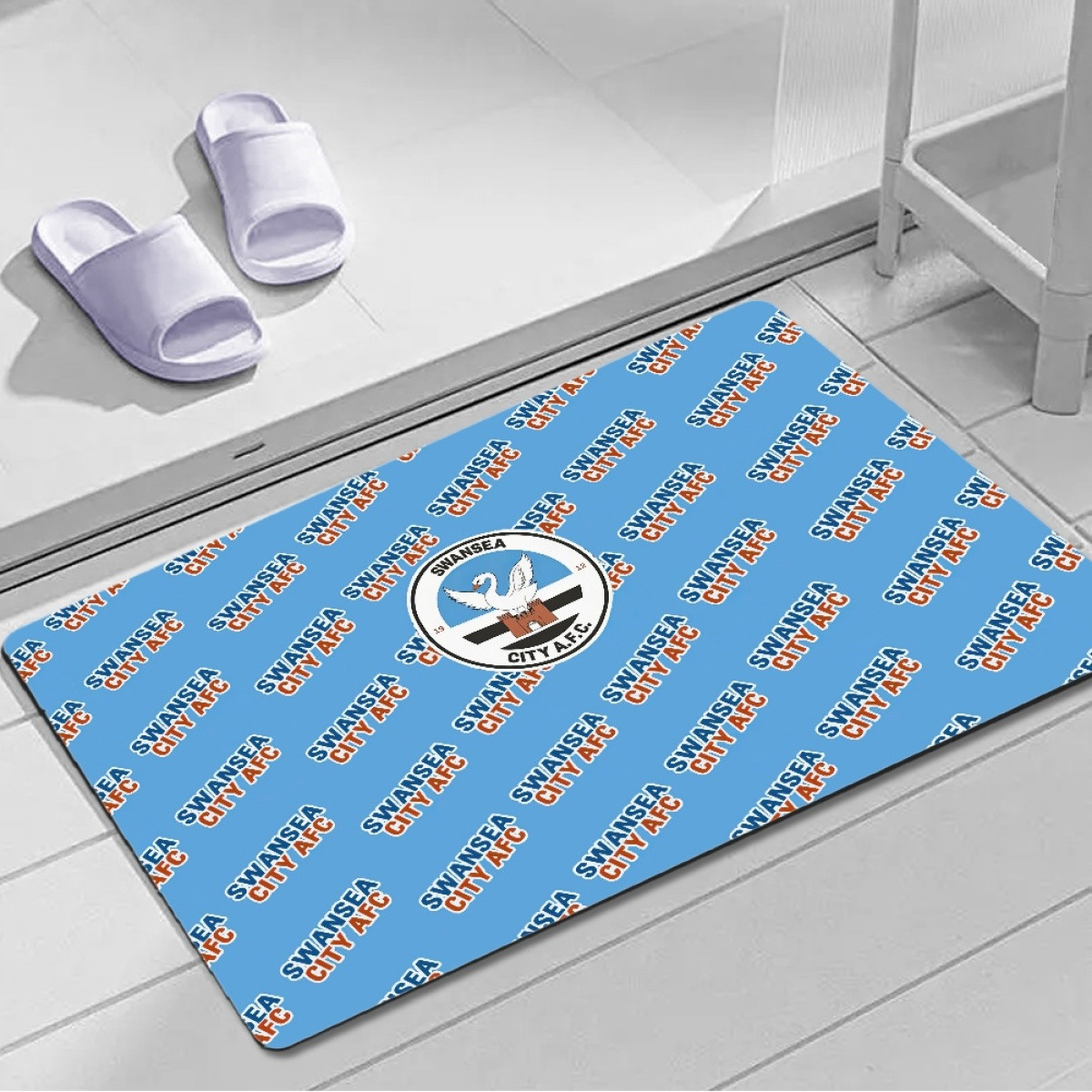 Swansea City AFC Door Mat Floor Mat Bath Mat - Swansea Football Club Medley Monogram Wordmark