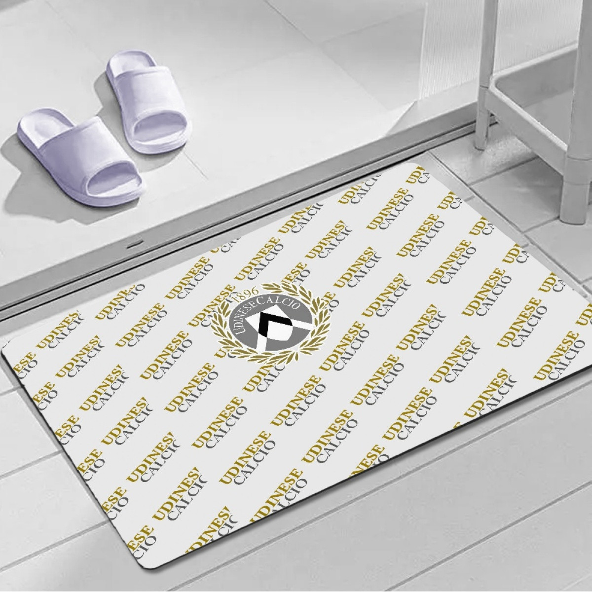 Udinese Calcio Football Club Door Mat Floor Mat Bath Mat - Udinese Football Club Medley Monogram Wordmark