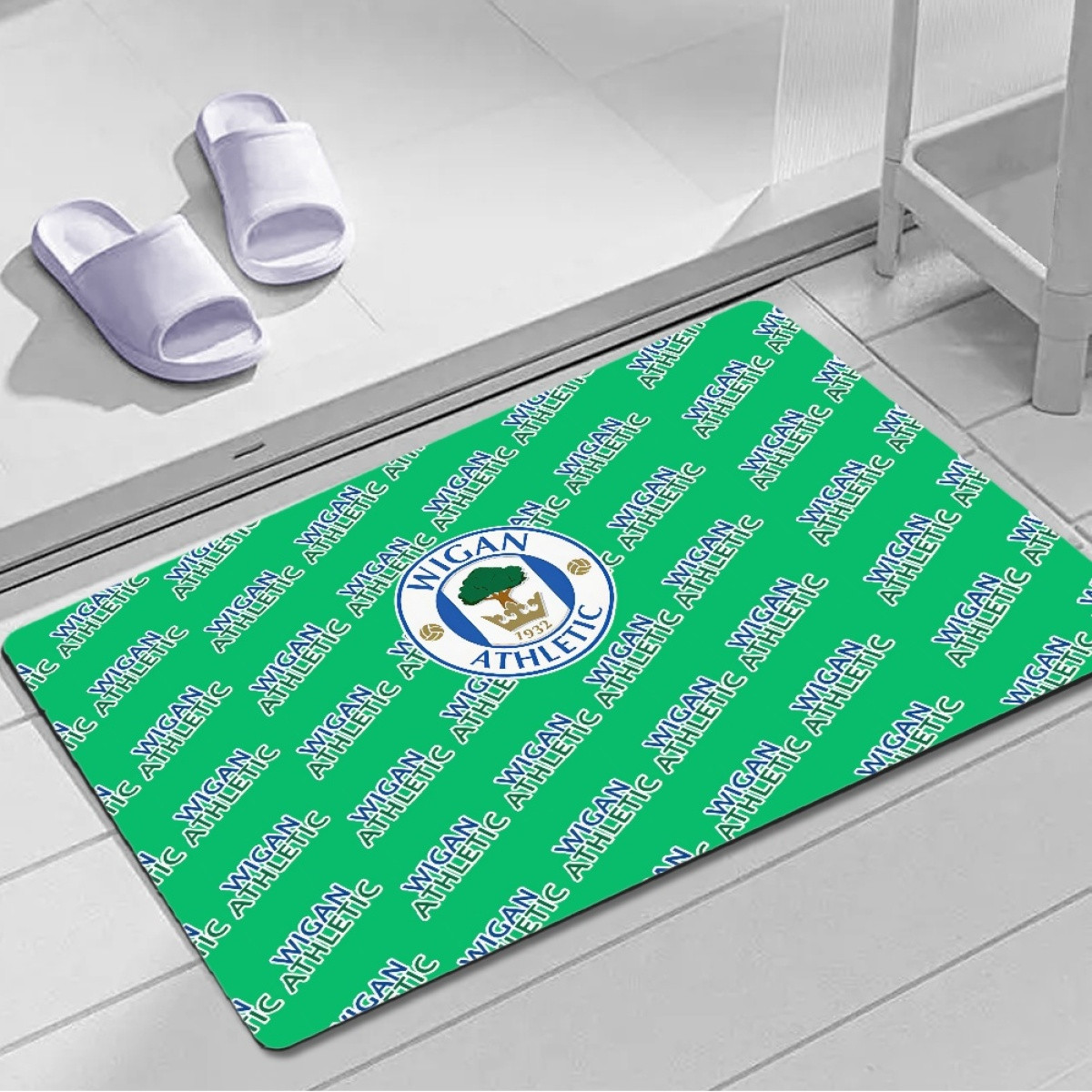 Wigan Athletic FC Door Mat Floor Mat Bath Mat - Wigan Football Club Medley Monogram Wordmark
