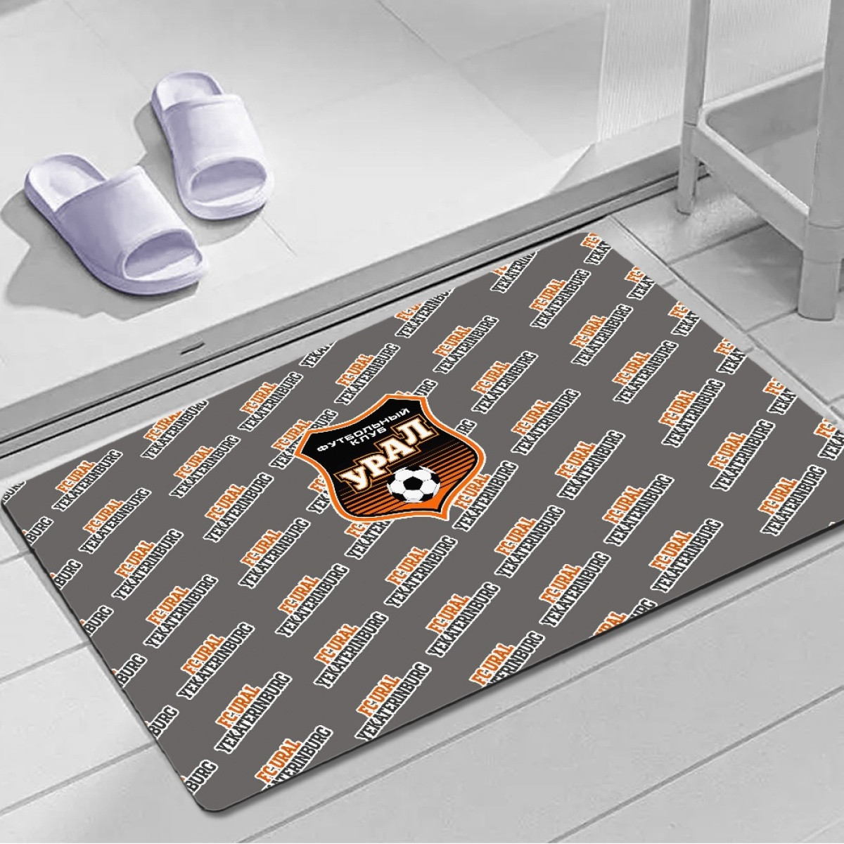 FC Ural Yekaterinburg Door Mat Floor Mat Bath Mat - Yekaterinburg Football Club Medley Monogram Wordmark