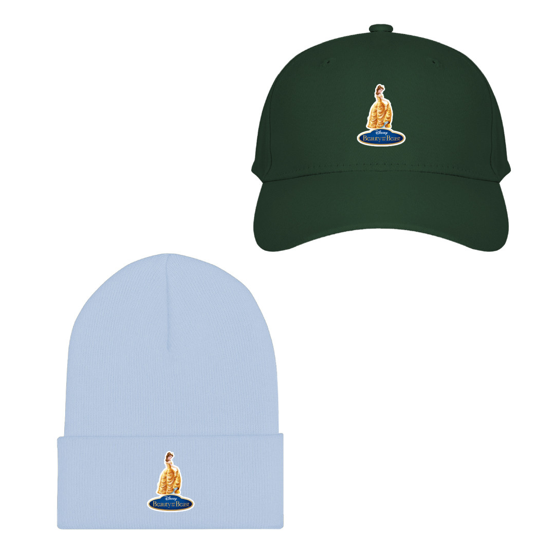 Beauty And The Beast Belle Baseball Cap Beanie Hat - Belle Wearing Sparkling Yellow Dress