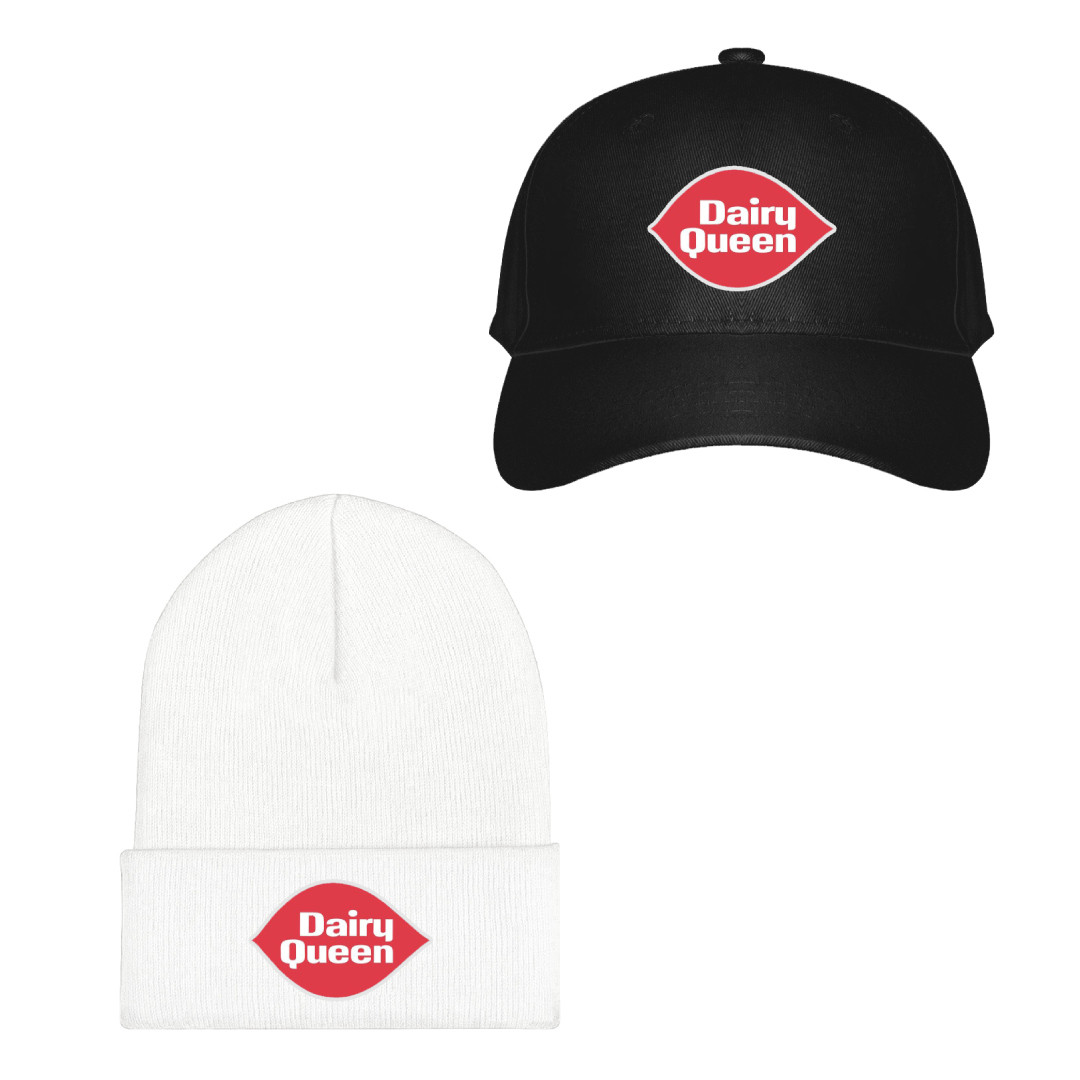 Dairy Queen Baseball Cap Beanie Hat - Dairy Queen Logo 1960-2007