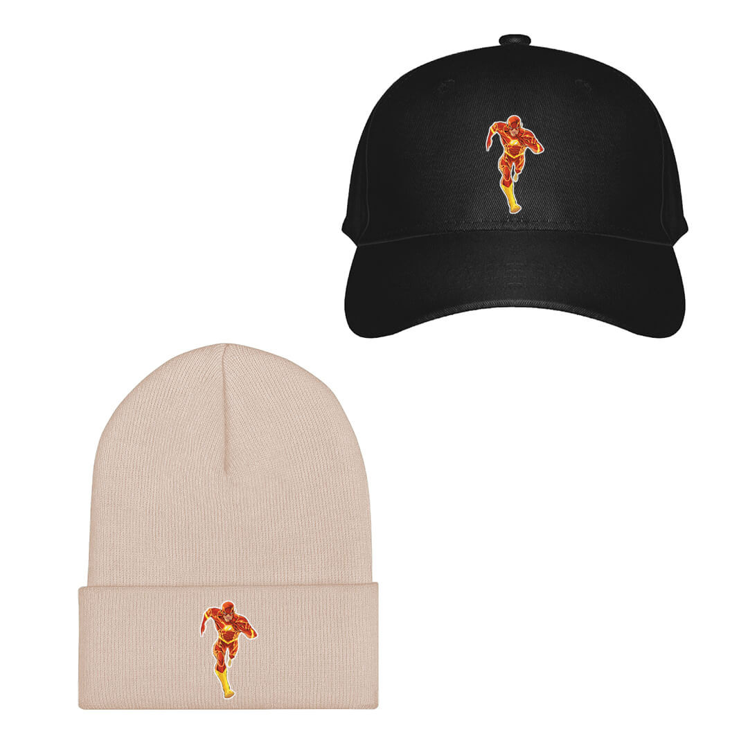 The Flash Baseball Cap Beanie Hat - Flash The New 52 Comic Series Art