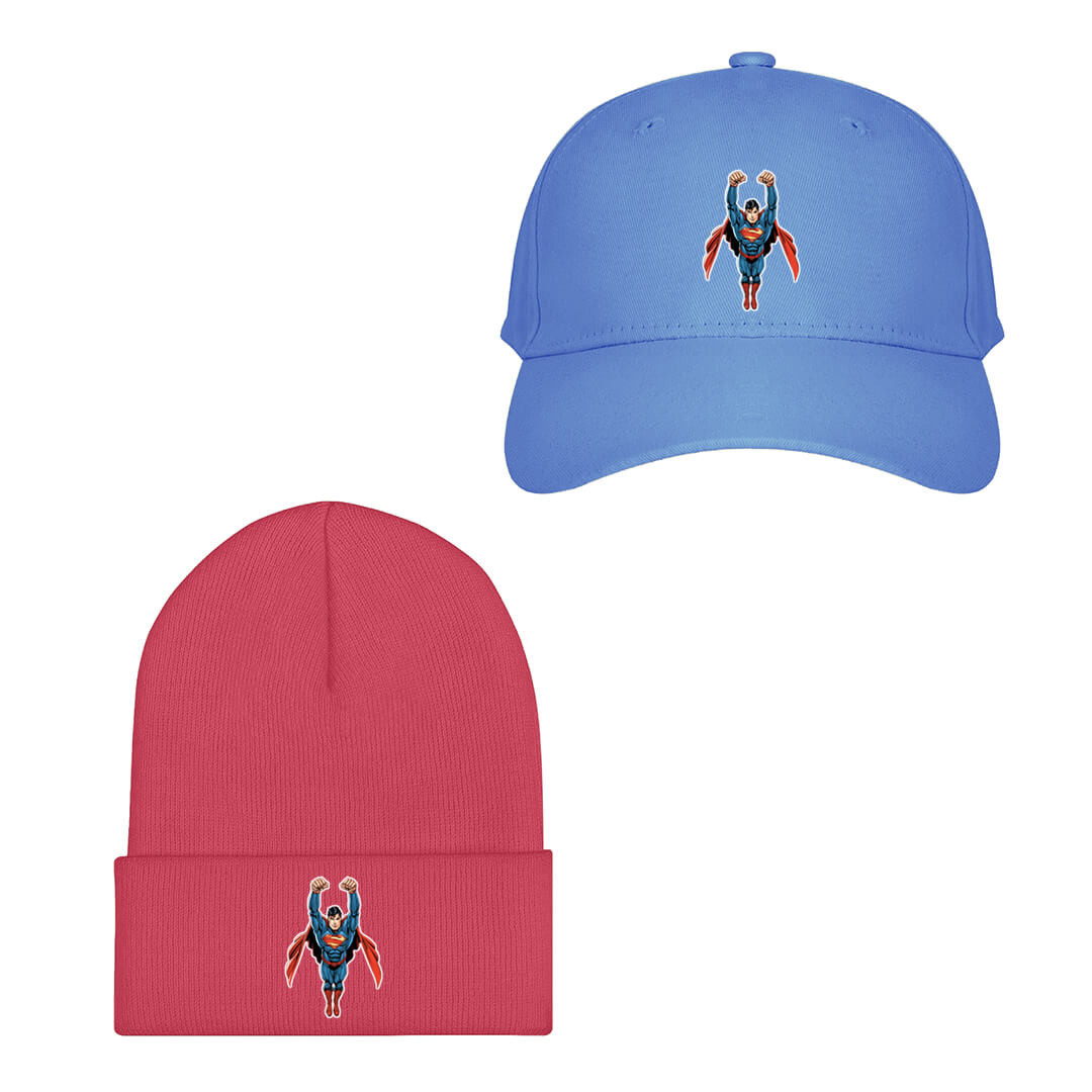 Superman Baseball Cap Beanie Hat - Superman The New 52 Comic Art