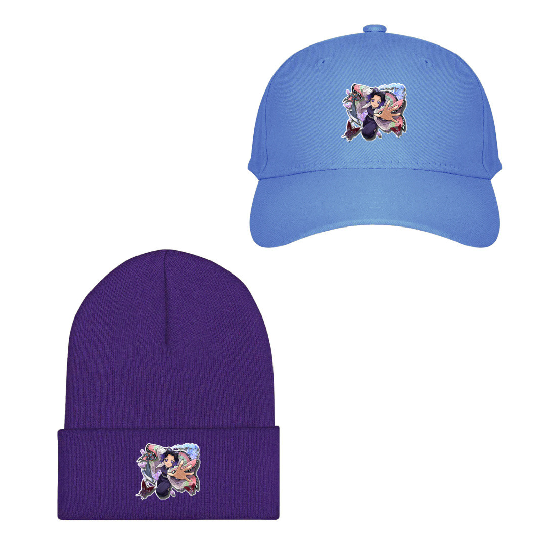 Demon Slayer Shinobu Kocho Baseball Cap Beanie Hat - Shinobu Kocho Insect Breathing Butterfly Dance