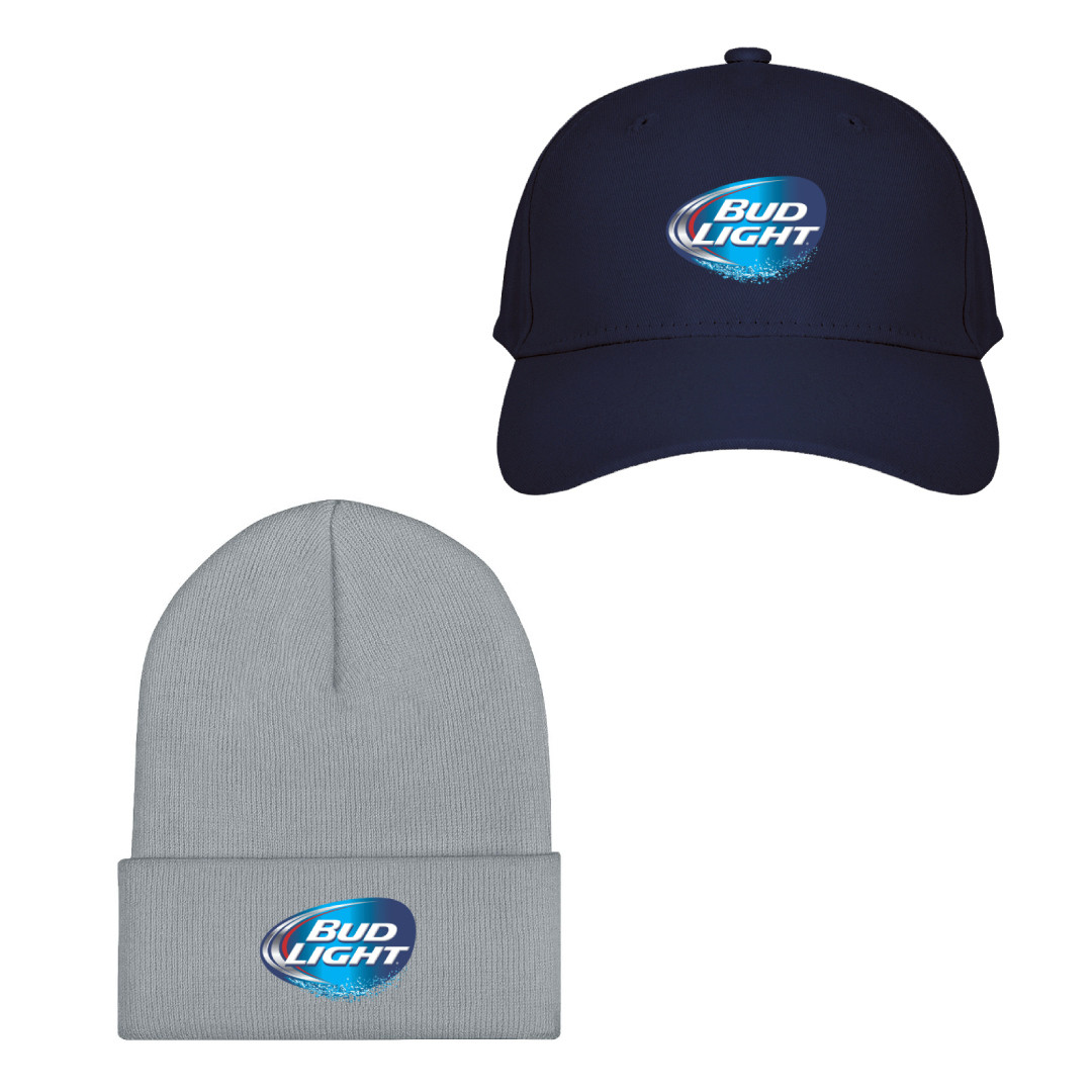 Bud Light Baseball Cap Beanie Hat - Bud Light Logo 2013-2016