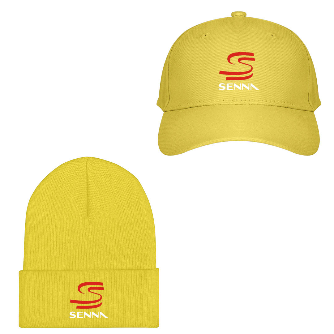 F1 Formula One Ayrton Senna Baseball Cap Beanie Hat - Ayrton Senna Logo