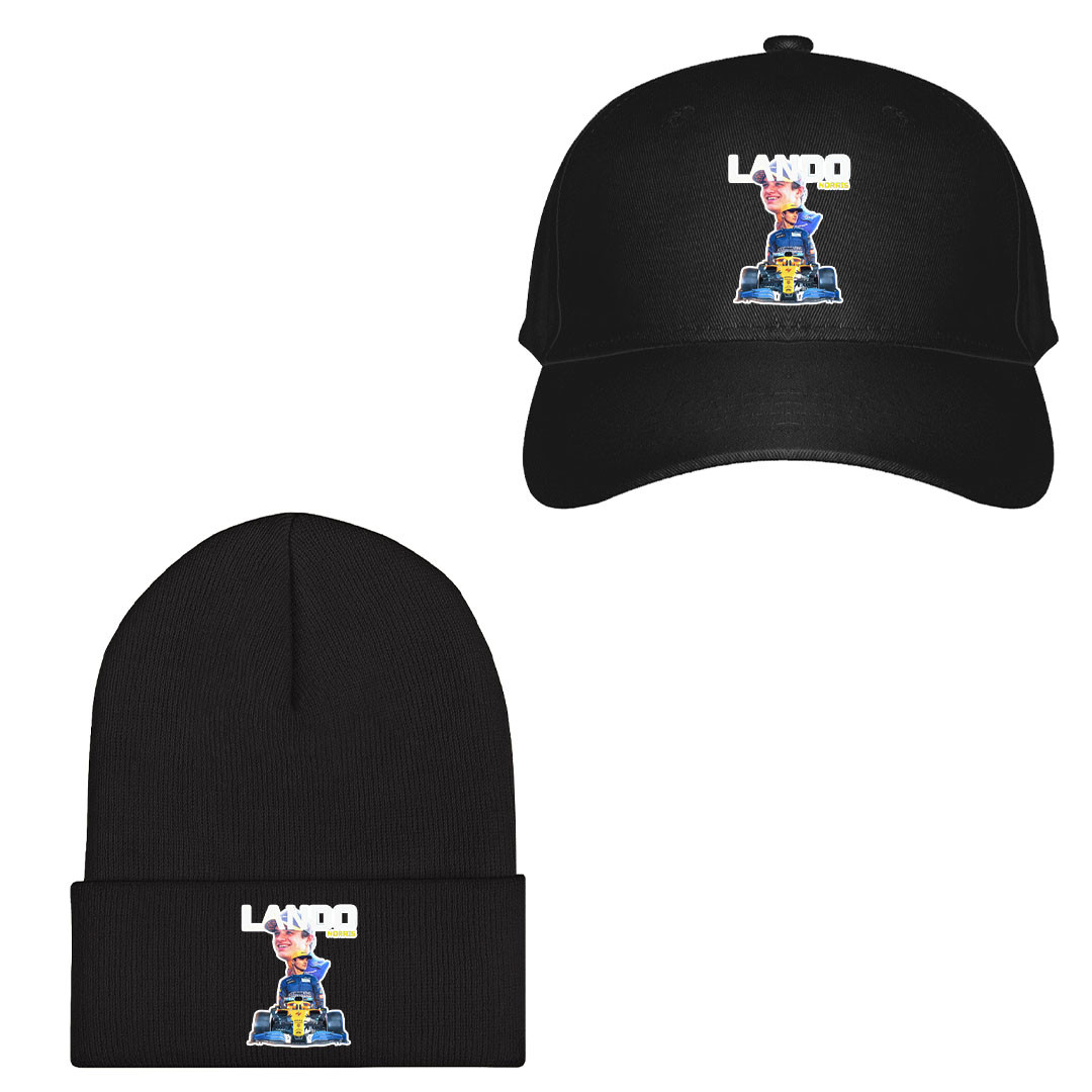 F1 Formula One Lando Norris Baseball Cap Beanie Hat - Smile Race Poster