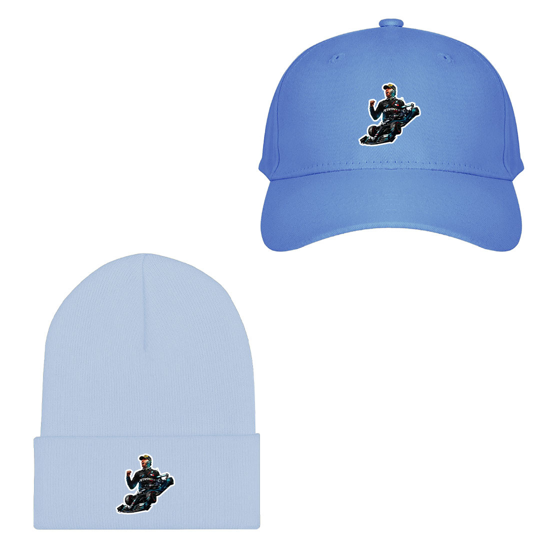 F1 Formula One Lewis Hamilton Baseball Cap Beanie Hat - Mosaic Race Poster