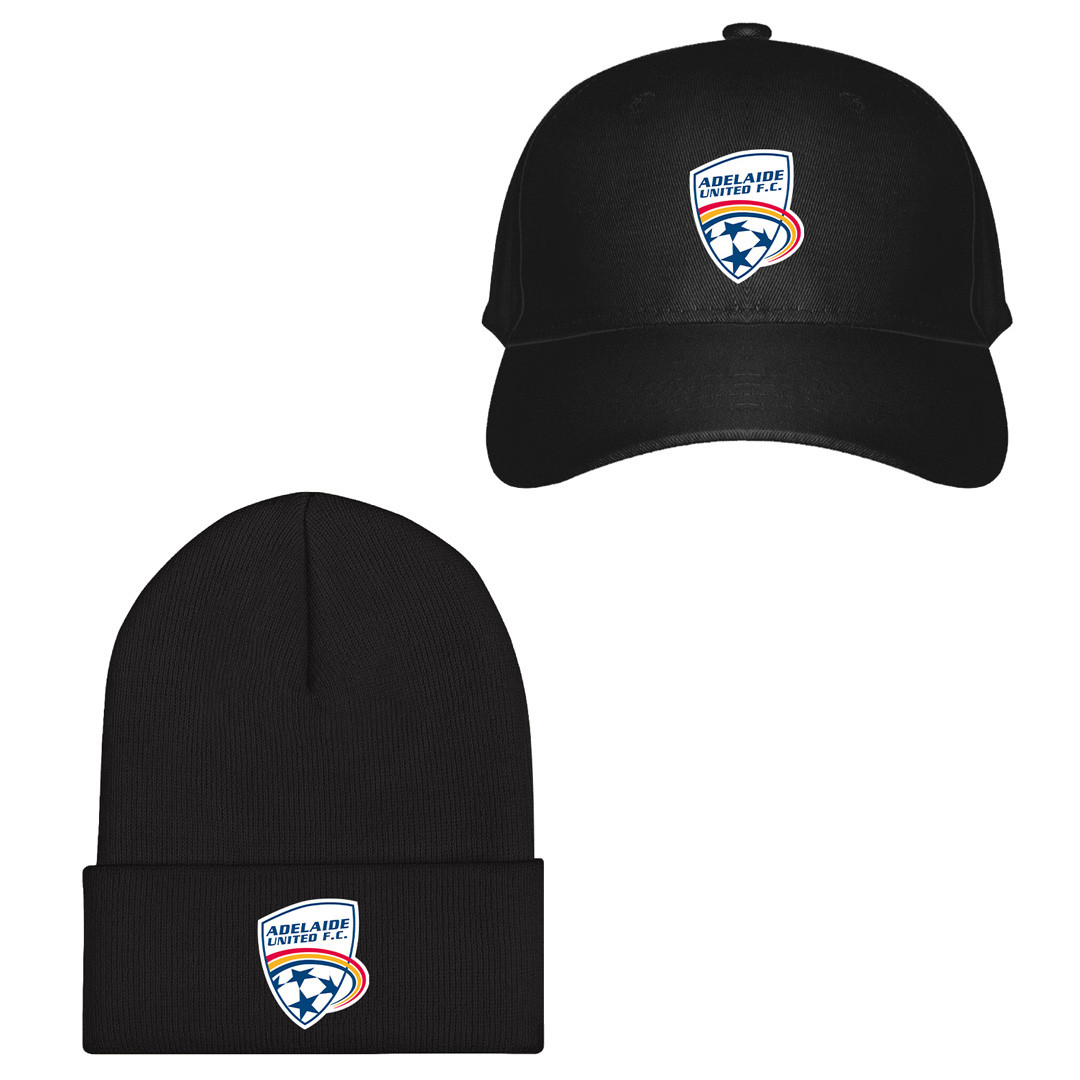 Adelaide United Football Club Baseball Cap Beanie Hat - Adelaide United Football Club Team Single Logo
