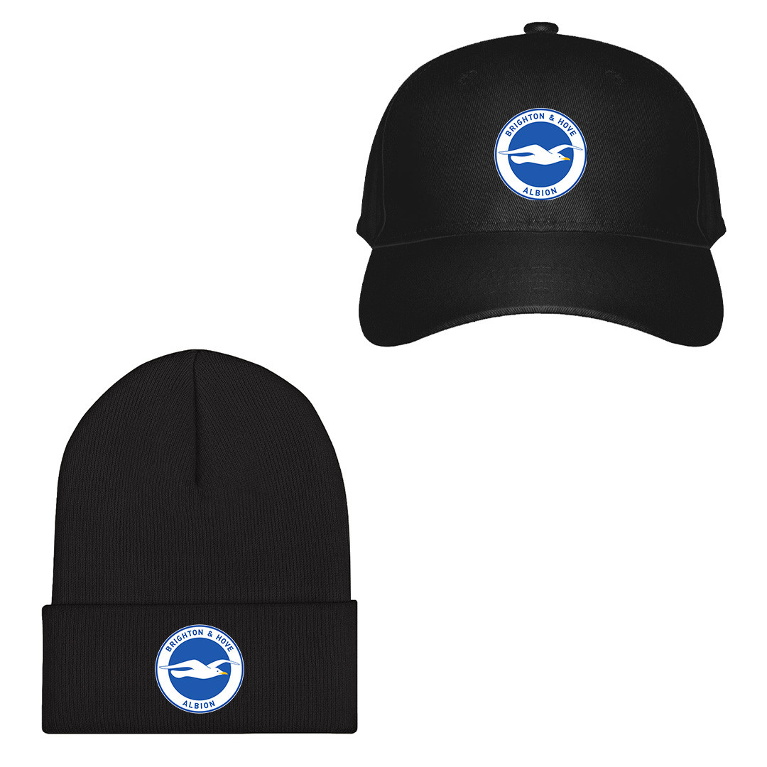 Brighton & Hove Albion F.C. Football Club Baseball Cap Beanie Hat - Brighton & Hove Albion F.C. Football Club Single Logo