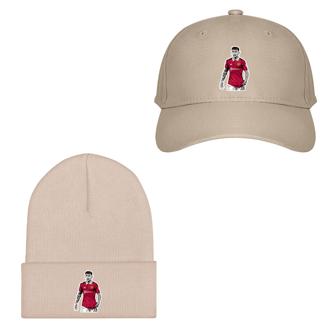 Lisandro Martinez Baseball Cap Beanie - Lisandro Martinez Manchester United Vector Illustration Sticker Art