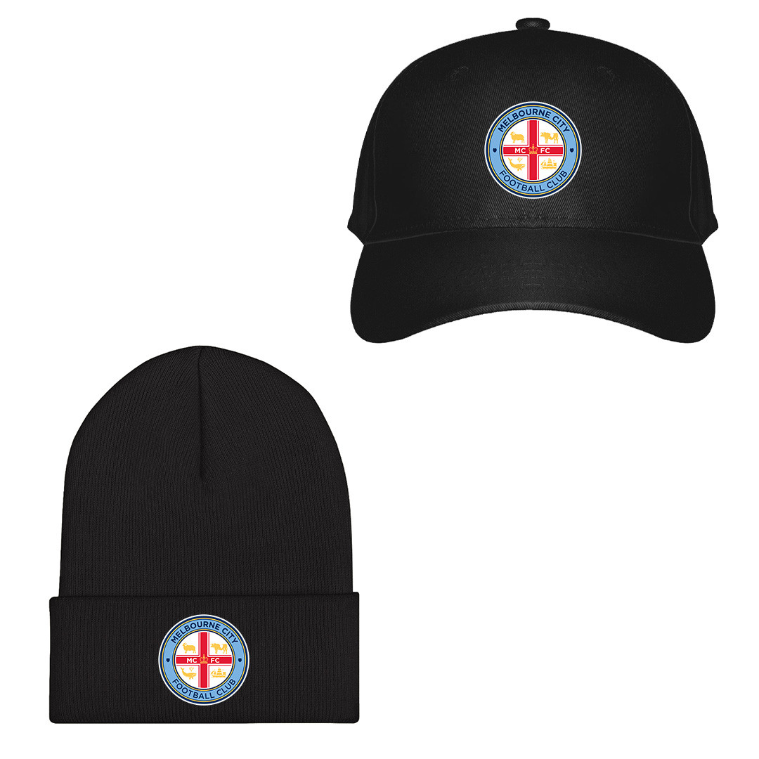 Melbourne City Football Club Baseball Cap Beanie Hat - Melbourne City Football Club Single Logo
