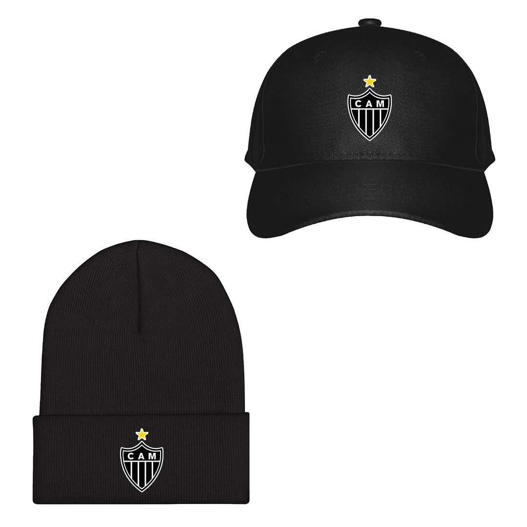 Clube Atletico Mineiro Football Club Baseball Cap Beanie Hat - Clube Atletico Mineiro Football Club Single Logo