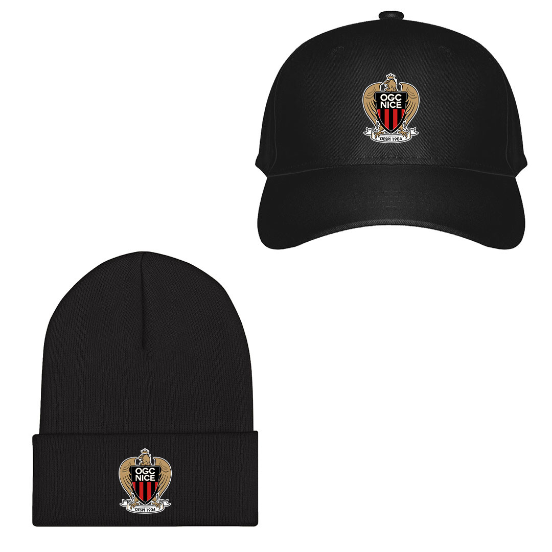 OGC Nice Football Club Baseball Cap Beanie Hat - OGC Nice Football Club Single Logo