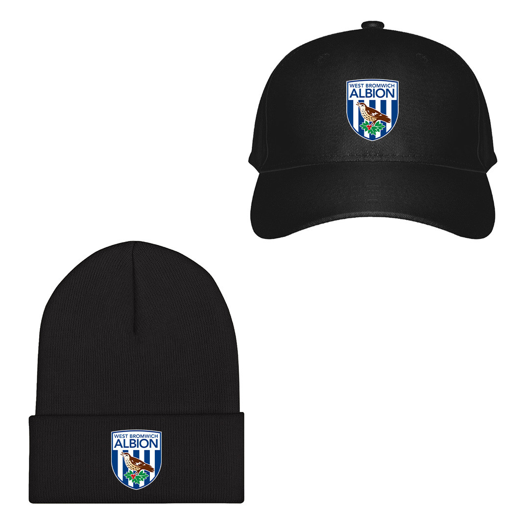 West Bromwich Albion F.C. Football Club Baseball Cap Beanie Hat - West Bromwich Albion F.C. Football Club Single Logo