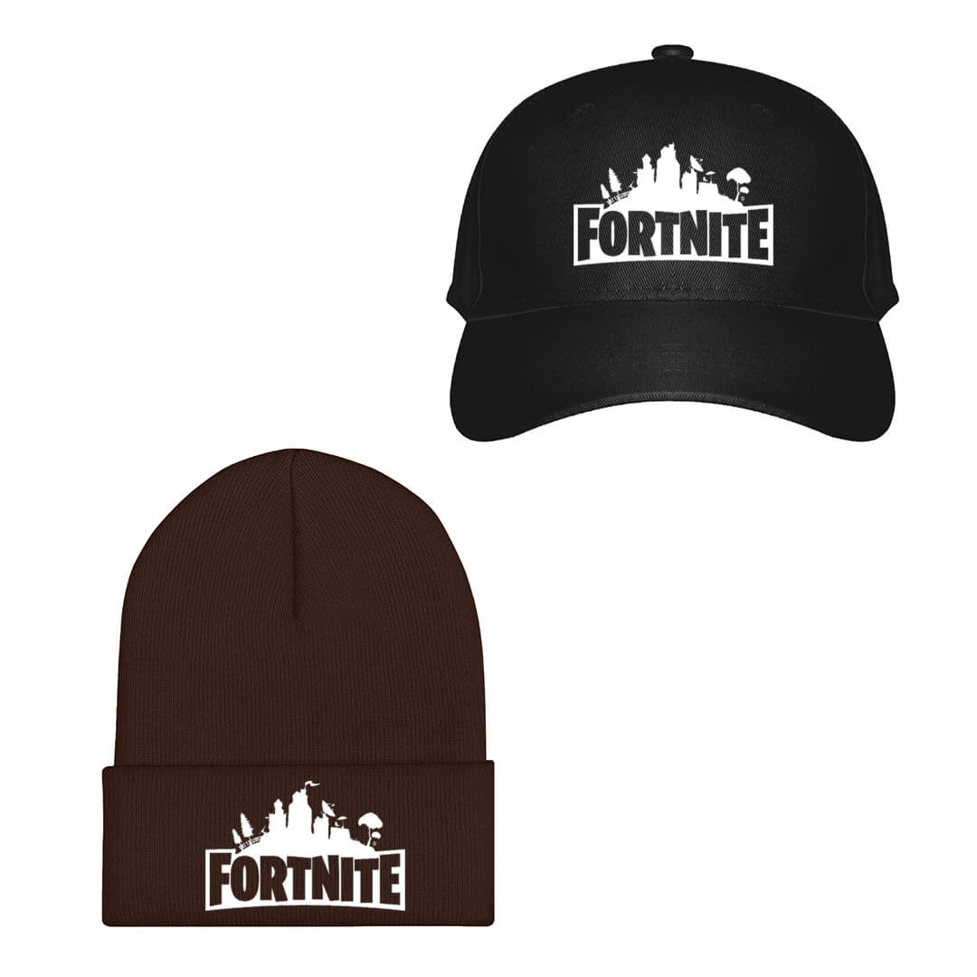 Fortnite Baseball Cap Beanie Hat - Fortnite Logo White With Background