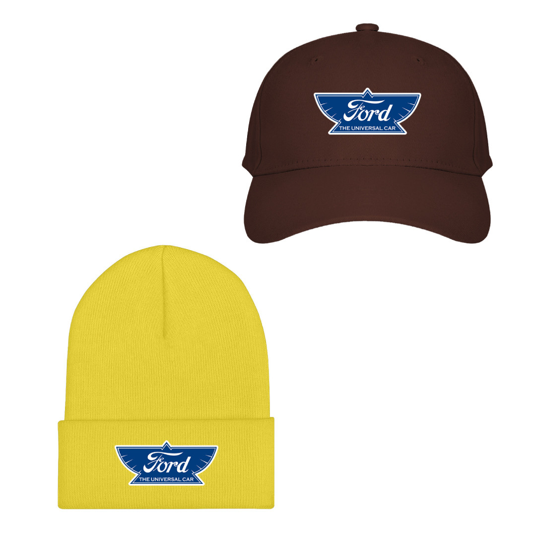 Ford Baseball Cap Beanie Hat - Ford Logo 1912-1917