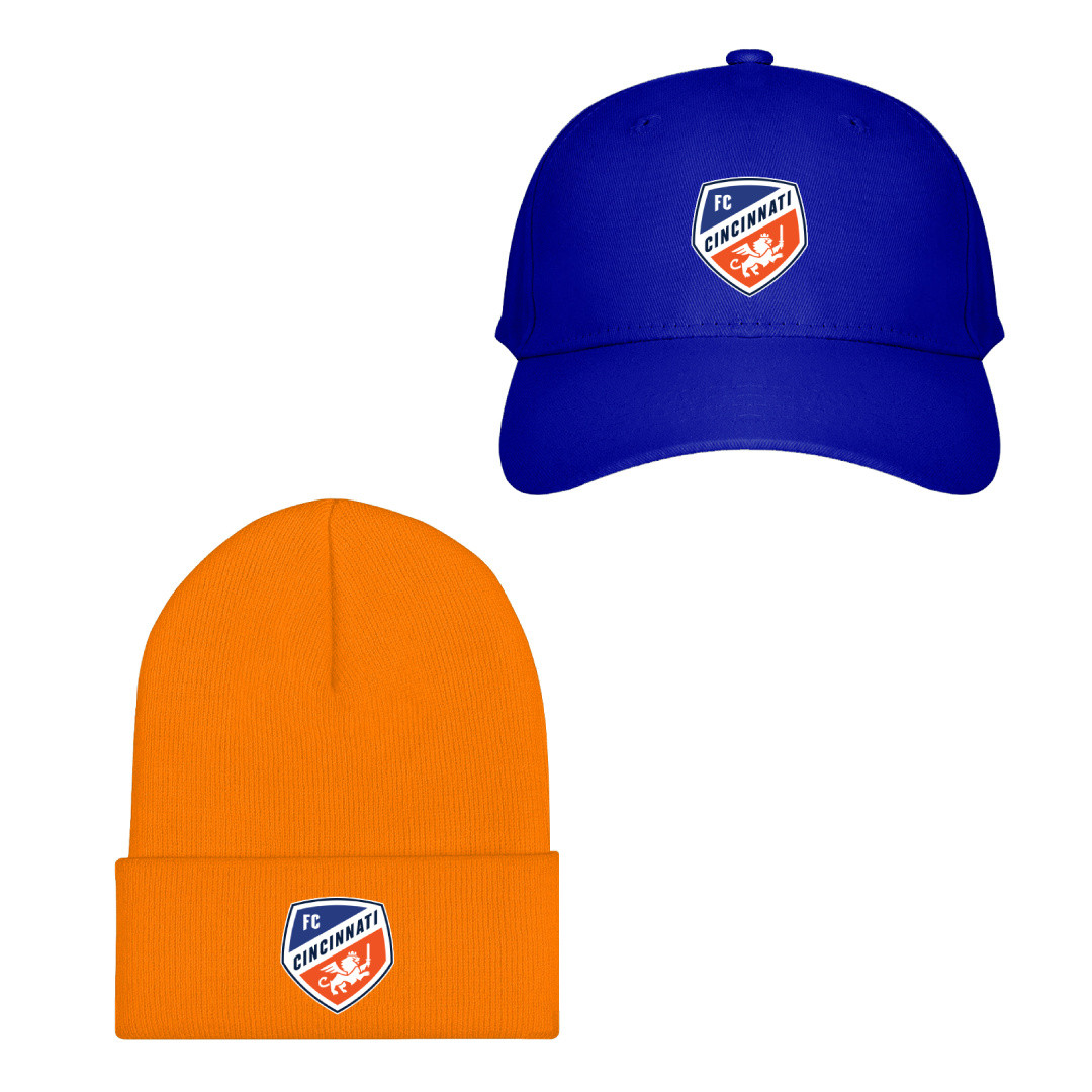 MLS FC Cincinnati Baseball Cap Beanie Hat - Cincinnati Football Club Team Single Logo