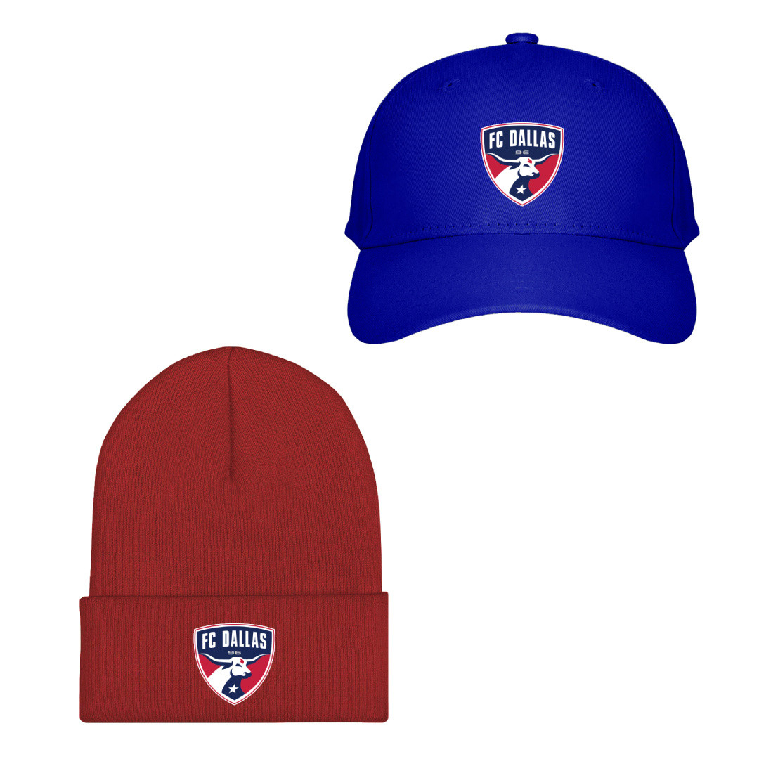 MLS FC Dallas Baseball Cap Beanie Hat - Dallas Football Club Team Single Logo