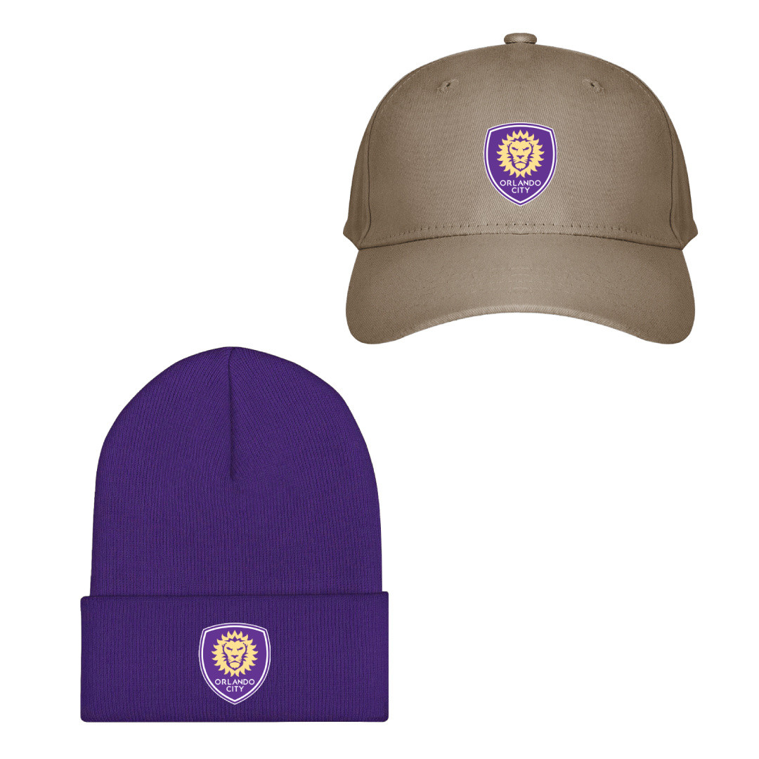 MLS Orlando City SC Baseball Cap Beanie Hat - Orlando City Soccer Club Team Single Logo