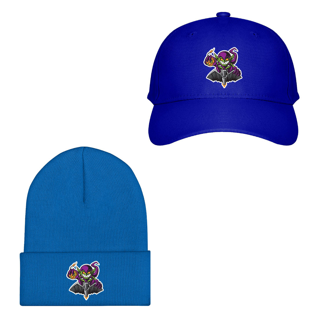 Spider Man Green Goblin Baseball Cap Beanie Hat - Baby Green Goblin Flying Chibi Art