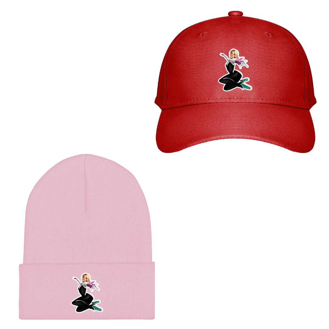 Spider Man Gwen Stacy Baseball Cap Beanie Hat - Gwen Stacy Shooting Cartoon Art