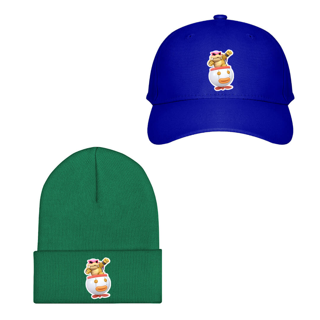 Super Mario Roy Koopa Baseball Cap Beanie Hat - Roy Koopa Sticker Art
