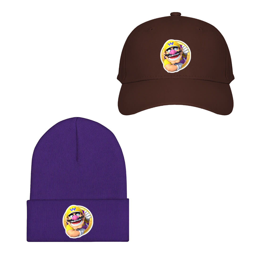 Super Mario Wario Baseball Cap Beanie Hat - Wario Icon