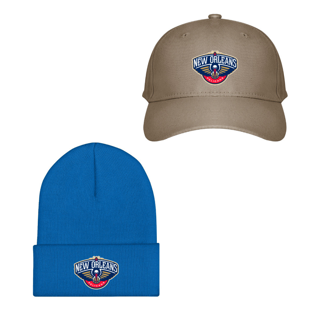 NBA New Orleans Pelicans Baseball Cap Beanie Hat - New Orleans Pelicans Team Single Logo