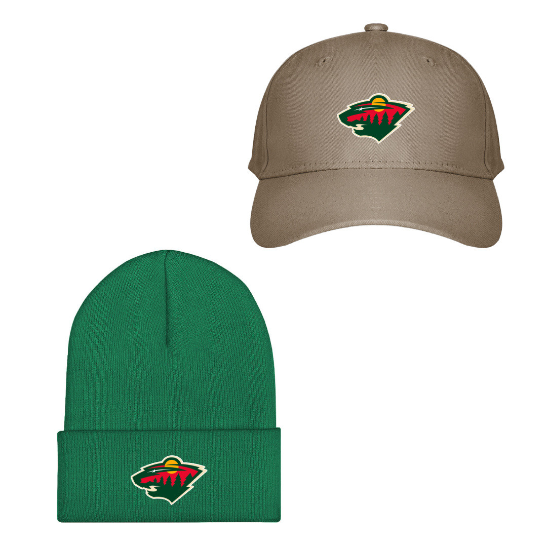NHL Minnesota Wild Baseball Cap Beanie Hat - Minnesota Wild Team Single Logo