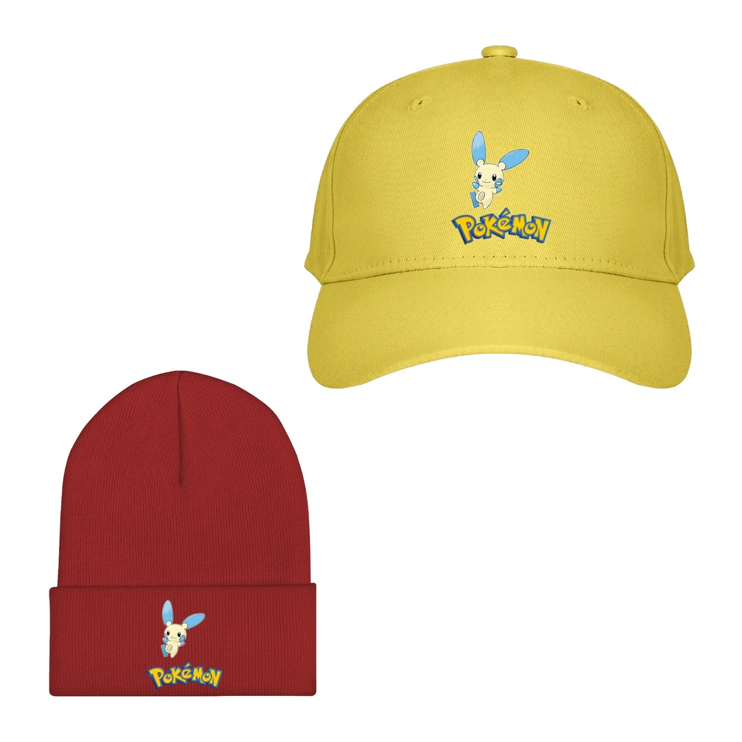 Pokemon Minun Baseball Cap Beanie Hat - Minun Character Series Art