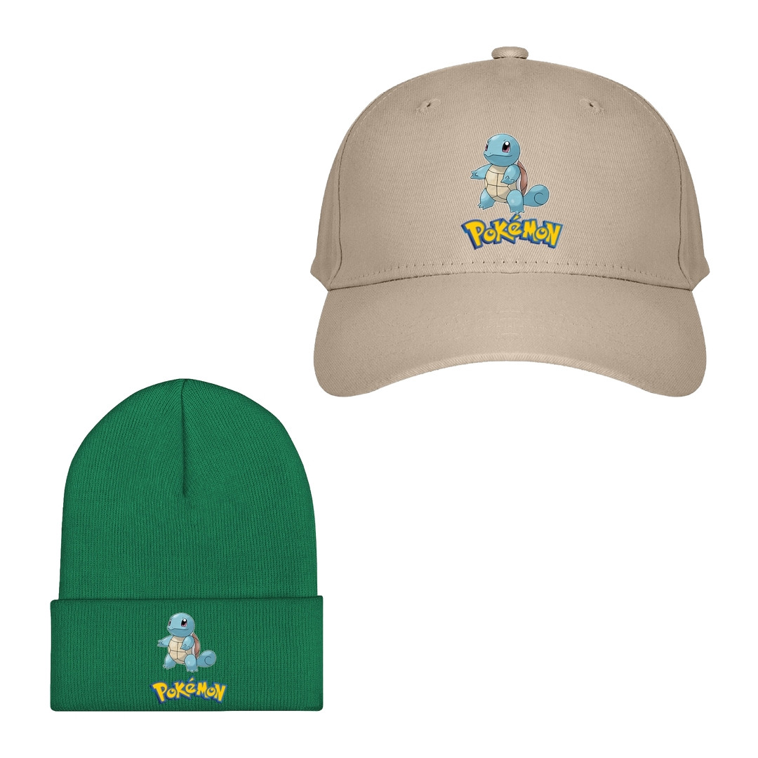 Pokemon Squirtle Baseball Cap Beanie Hat - Squirtle Character Series Art