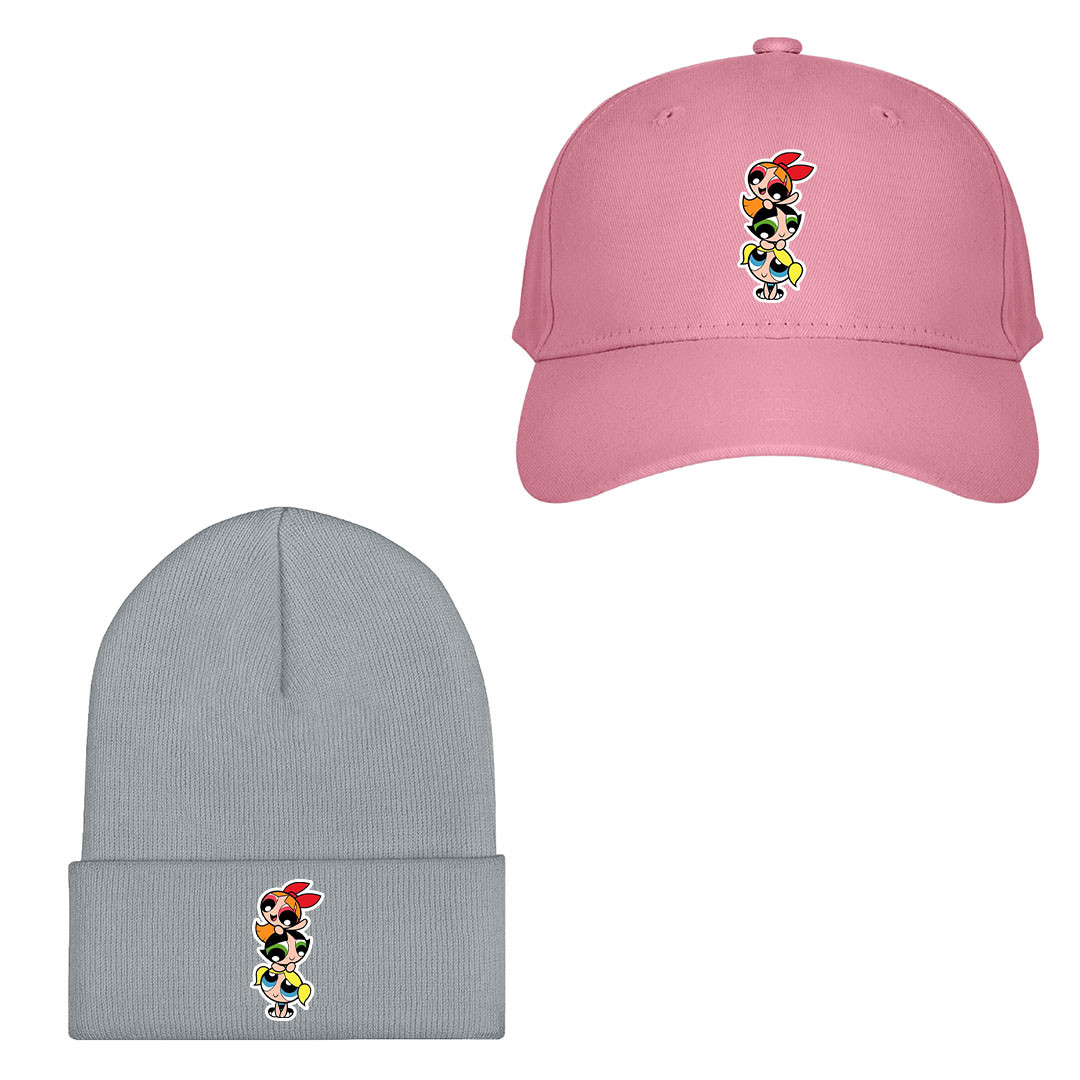 Powerpuff Girls Group Baseball Cap Beanie - The Power Girls Character Art