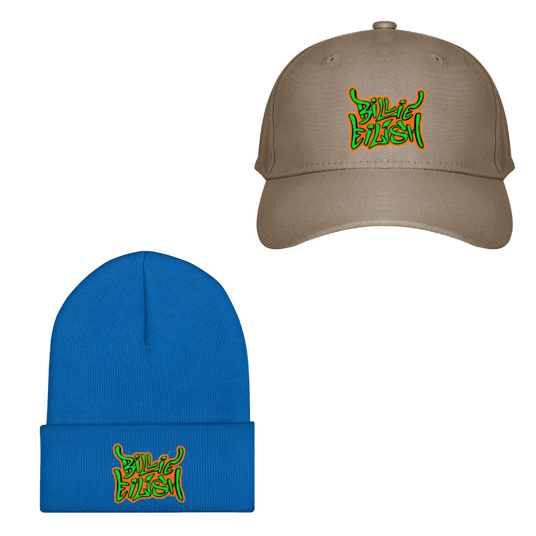 Billie Eilish Baseball Cap Beanie Hat - Billie Eilish Graffiti Logo