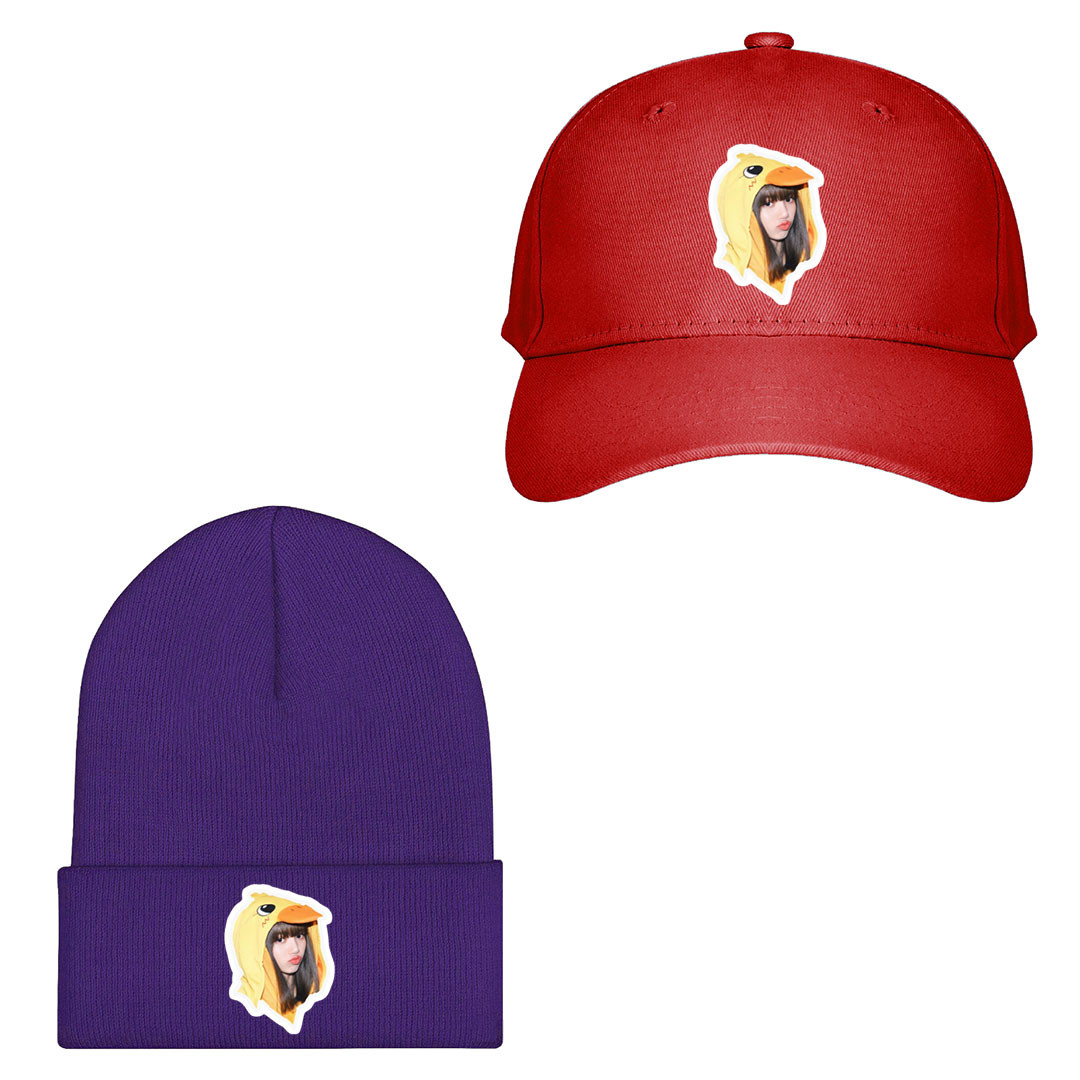 Blackpink Lisa Baseball Cap Beanie Hat - Lisa Baby Duck Sticker Art