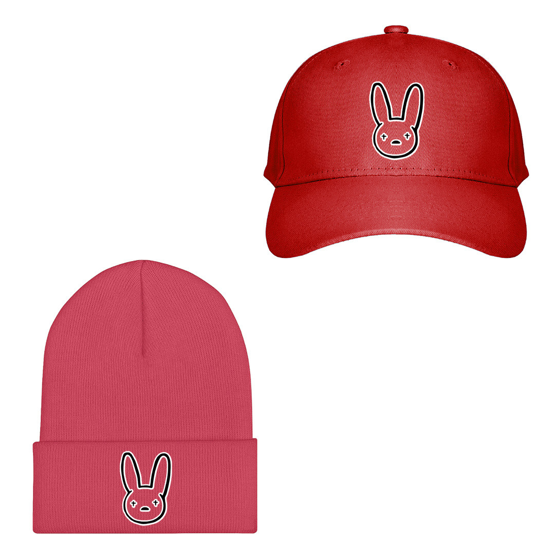 Bad Bunny Baseball Cap Beanie Hat - Bad Bunny Logo Sticker Art