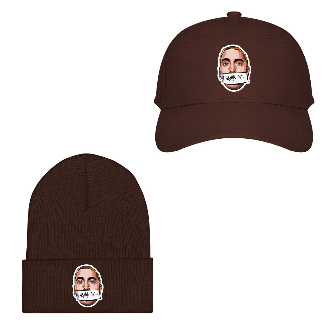 Eminem Baseball Cap Beanie Hat - Eminem Slim Shady Illustration