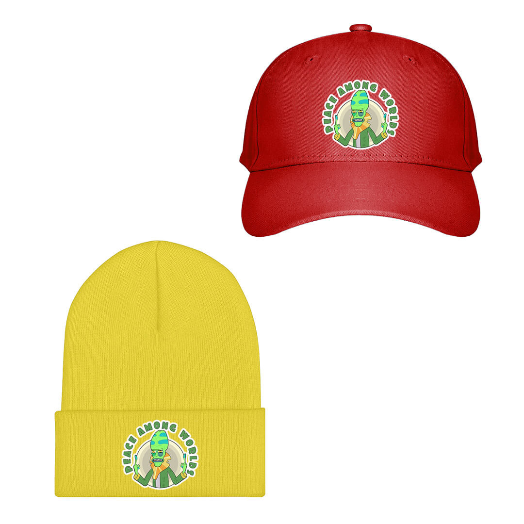Rick And Morty Zeep Xanflorp Baseball Cap Beanie Hat - Zeep Xanflorp Peace Among Worlds Sticker