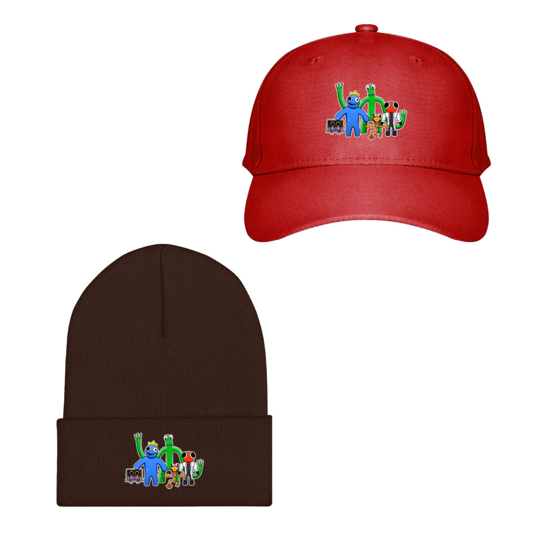 Roblox Rainbow Friends Baseball Cap Beanie Hat - Group Wave Cartoon Art
