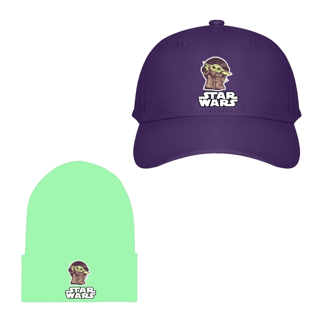 Star Wars Grogu Baseball Cap Beanie Hat - Grogu Aka Baby Yoda Vector Illustration Art