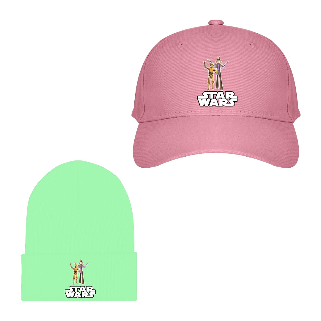 Star Wars The Clone Wars Baseball Cap Beanie Hat - C-3PO And Jar Jar Blinks Character Series