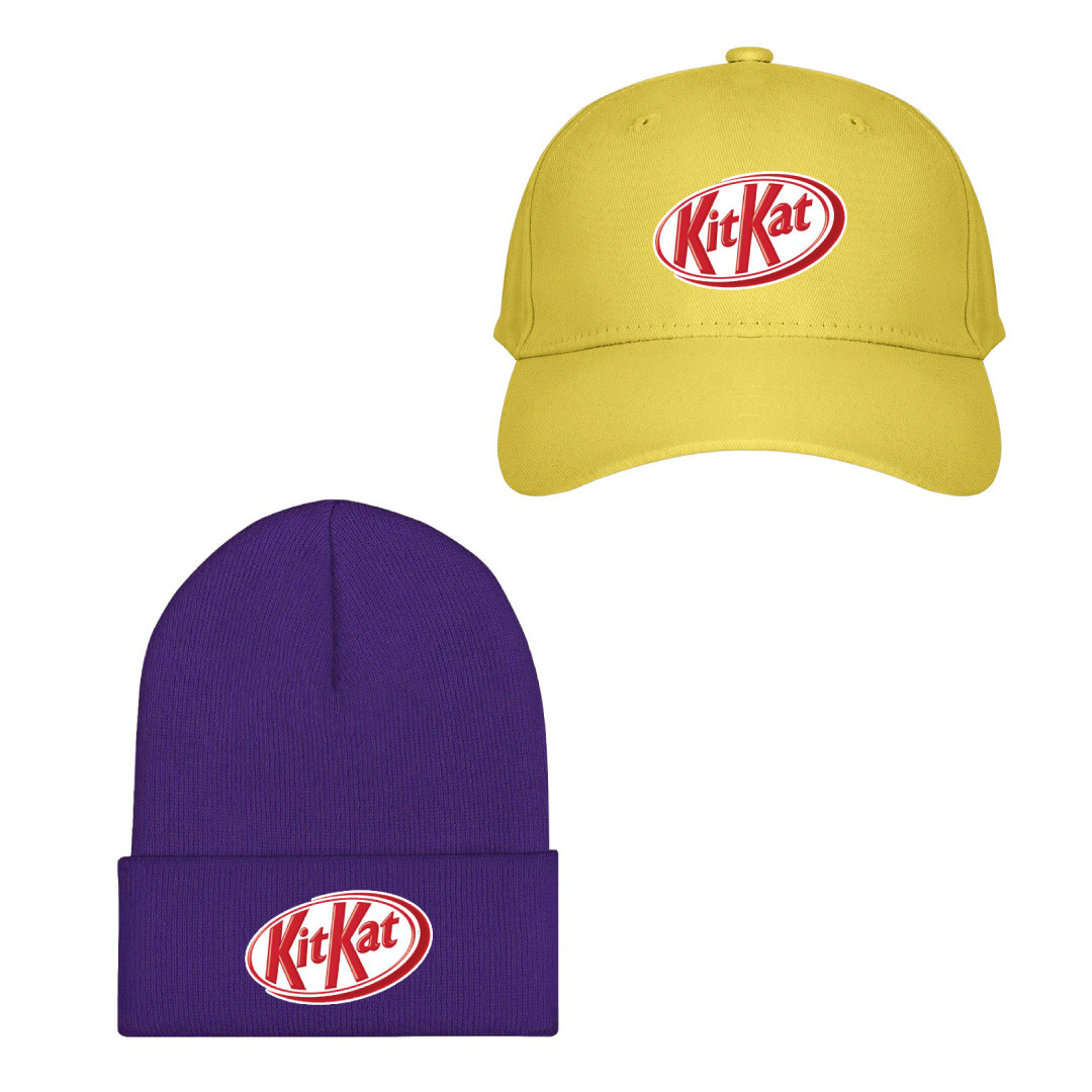 KitKat Baseball Cap Beanie Hat - KitKat Logo Sticker
