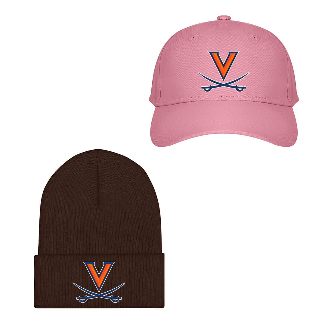 Virginia Cavaliers Baseball Cap Beanie Hat - Virginia Cavaliers College Football Team Single Logo