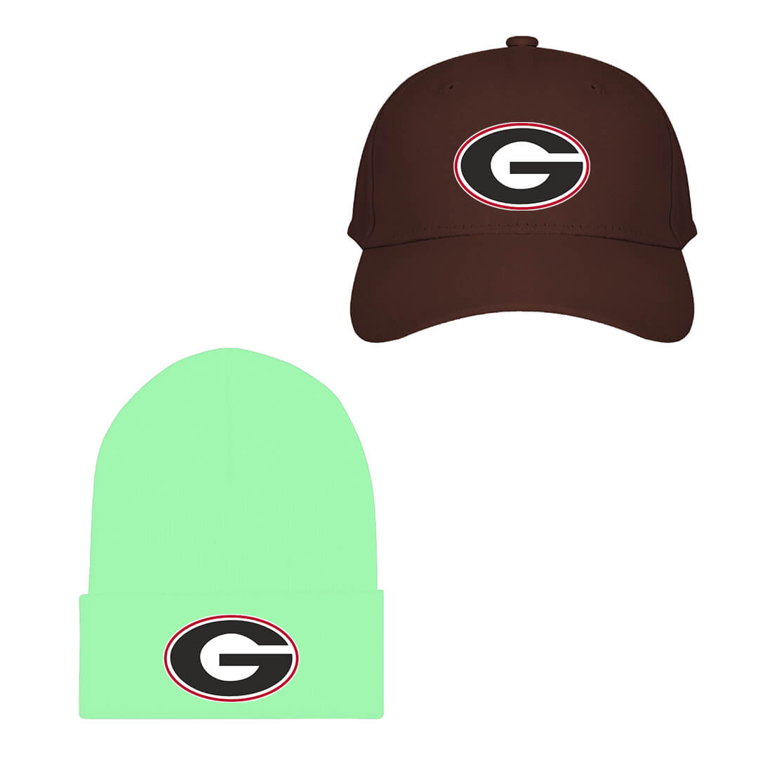 Georgia Bulldogs Baseball Cap Beanie Hat - Georgia Bulldogs College Football Team Single Logo