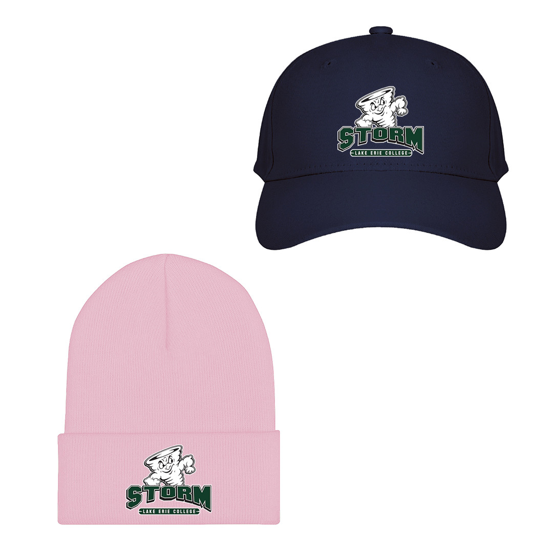 Storm Lake Erie College Baseball Cap Beanie Hat - Storm Lake Erie College College Football Team Single Logo