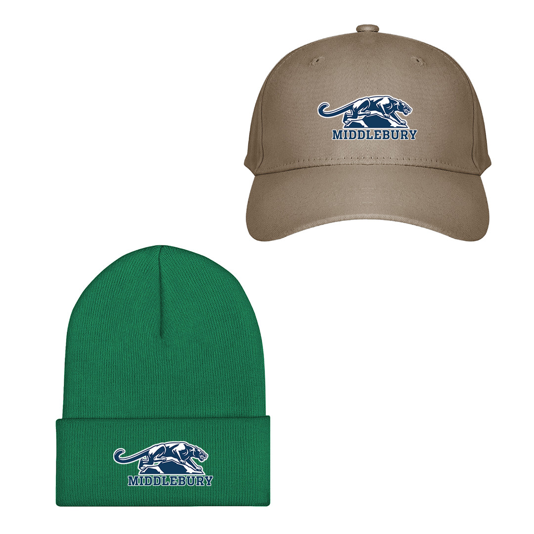 Shop the Middlebury College Panthers Baseball Cap Beanie Hat, featuring the iconic single logo of the Middlebury College Panthers College Football Team. Show your support for your favorite college team in style.