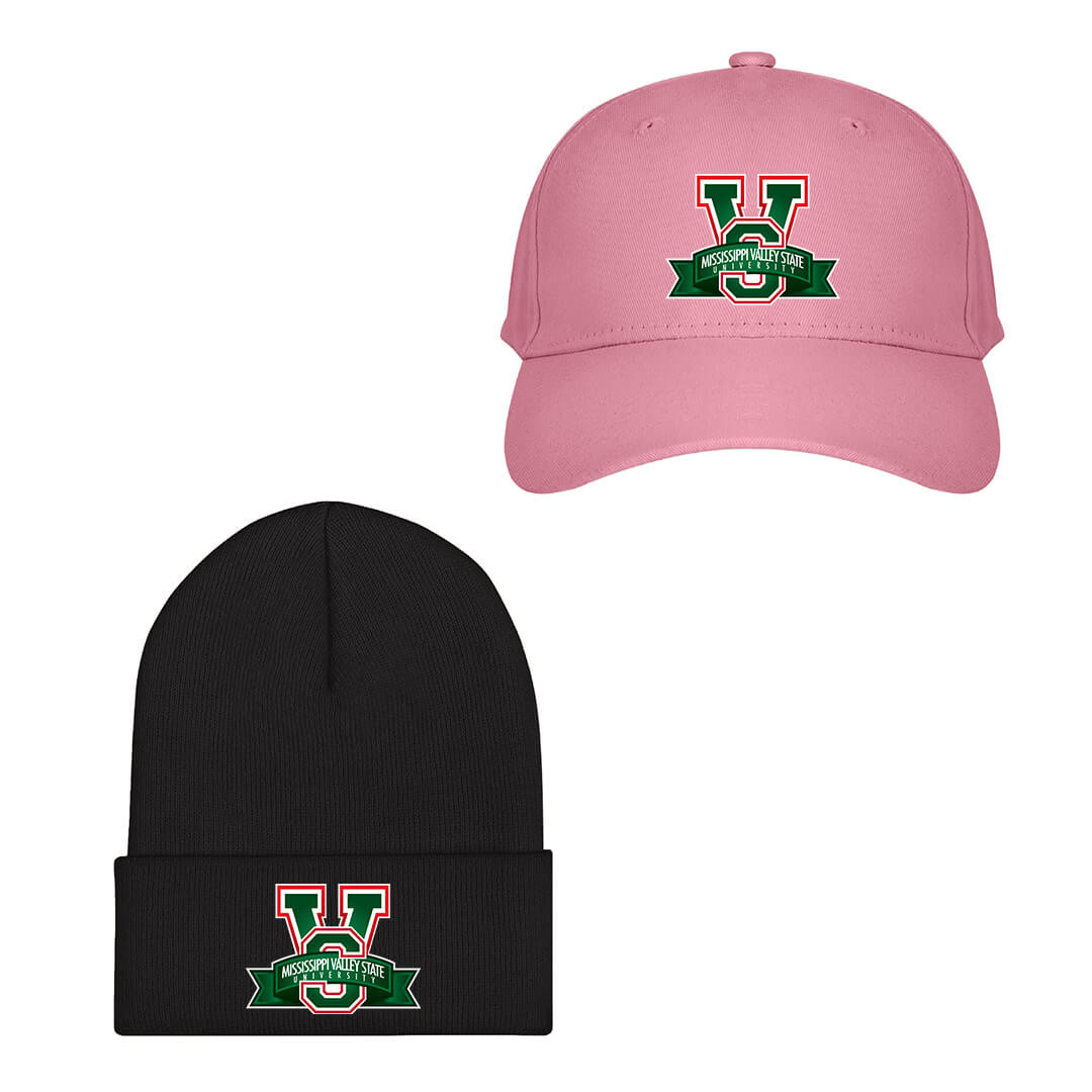 Mississippi Valley State Delta Devils Baseball Cap Beanie Hat - Mississippi Valley State University Delta Devils College Football Team Single Logo